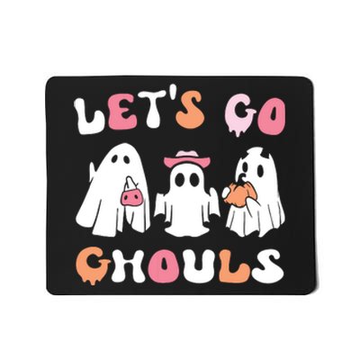 Lets Go Ghouls Halloween Ghost Mousepad