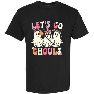 Lets Go Ghouls Halloween Ghost Costume Retro Groovy Garment-Dyed Heavyweight T-Shirt