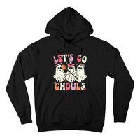 Lets Go Ghouls Halloween Ghost Costume Retro Groovy Hoodie