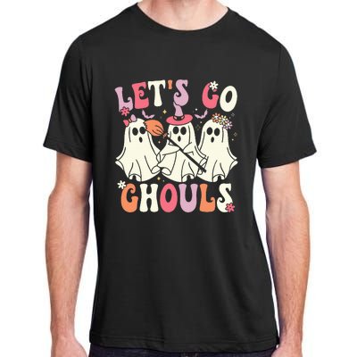 Lets Go Ghouls Halloween Ghost Costume Retro Groovy Adult ChromaSoft Performance T-Shirt