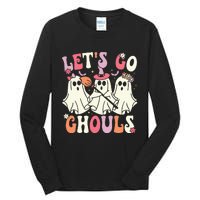 Lets Go Ghouls Halloween Ghost Costume Retro Groovy Tall Long Sleeve T-Shirt