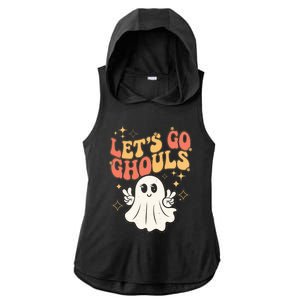 Lets Go Ghouls Ghost Halloween Spirit Costume Fun Gift Ladies PosiCharge Tri-Blend Wicking Draft Hoodie Tank