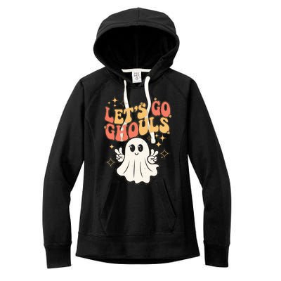 Lets Go Ghouls Ghost Halloween Spirit Costume Fun Gift Women's Fleece Hoodie