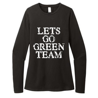 Lets Go Green Team For Families Whose Kids Play Sports Womens CVC Long Sleeve Shirt