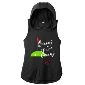 Ladies Golf Greens Women Queens Love Golfing Leagues Ladies PosiCharge Tri-Blend Wicking Draft Hoodie Tank