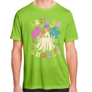 Lets Go Ghouls Halloween Design Retro Cute Boo Ghost Gift Adult ChromaSoft Performance T-Shirt