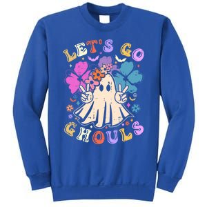 Lets Go Ghouls Halloween Design Retro Cute Boo Ghost Gift Sweatshirt