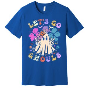 Lets Go Ghouls Halloween Design Retro Cute Boo Ghost Gift Premium T-Shirt