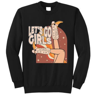 Lets Go Girls Cowgirl Boots Country Bachelorette Party Sweatshirt