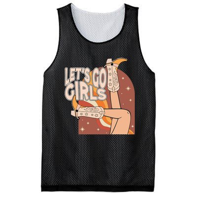 Lets Go Girls Cowgirl Boots Country Bachelorette Party Mesh Reversible Basketball Jersey Tank