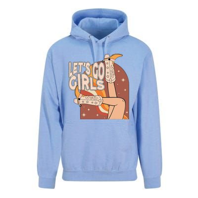 Lets Go Girls Cowgirl Boots Country Bachelorette Party Unisex Surf Hoodie