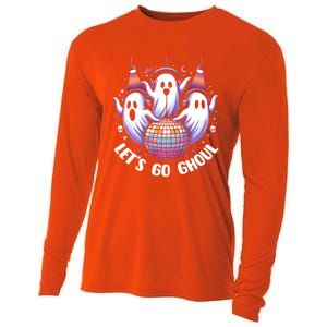 Lets Go Ghouls Retro Halloween Ghost Gift Cooling Performance Long Sleeve Crew