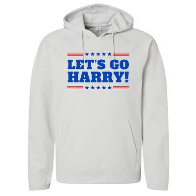 LetS Go Harry YouRe Voting Trump Today Performance Fleece Hoodie