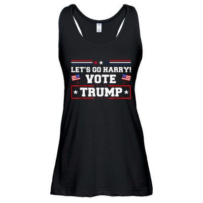 LetS Go Harry YouRe Voting Trump Today Ladies Essential Flowy Tank