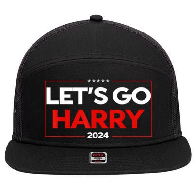 LetS Go Harry YouRe Voting Trump Today Us Flag Vintage 7 Panel Mesh Trucker Snapback Hat