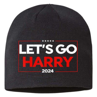 LetS Go Harry YouRe Voting Trump Today Us Flag Vintage Sustainable Beanie