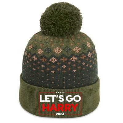 LetS Go Harry YouRe Voting Trump Today Us Flag Vintage The Baniff Cuffed Pom Beanie