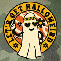 Let's Get Halloweird 60s Hippie Ghost Halloween Legacy Tie Dye Trucker Hat
