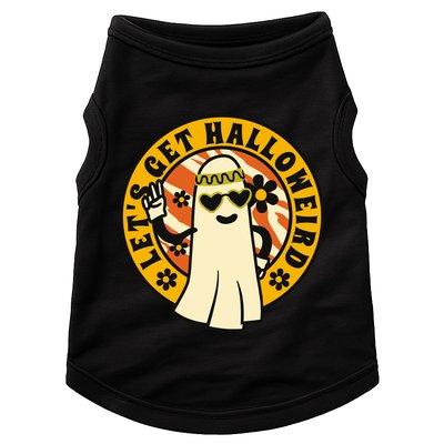 Let's Get Halloweird 60s Hippie Ghost Halloween Doggie Tank