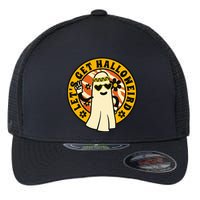 Let's Get Halloweird 60s Hippie Ghost Halloween Flexfit Unipanel Trucker Cap