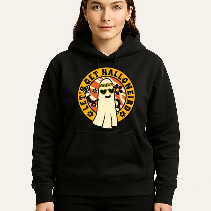Let's Get Halloweird 60s Hippie Ghost Halloween Hoodie