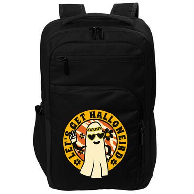 Let's Get Halloweird 60s Hippie Ghost Halloween Impact Tech Backpack