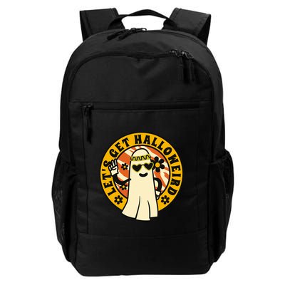 Let's Get Halloweird 60s Hippie Ghost Halloween Backpack
