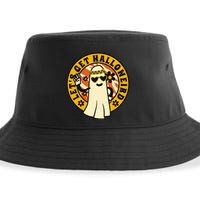 Let's Get Halloweird 60s Hippie Ghost Halloween Sustainable Bucket Hat