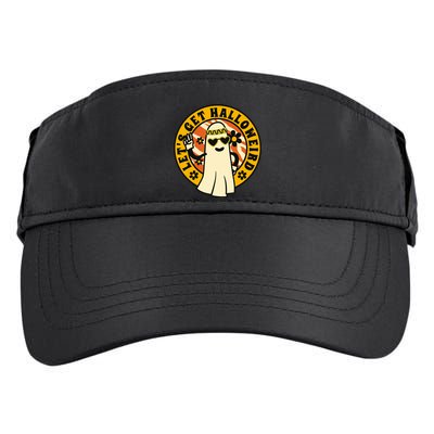 Let's Get Halloweird 60s Hippie Ghost Halloween Adult Drive Performance Visor