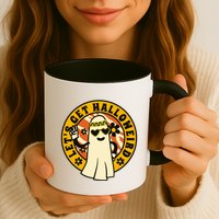 Let's Get Halloweird 60s Hippie Ghost Halloween Mug