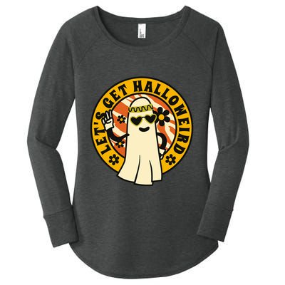 Let's Get Halloweird 60s Hippie Ghost Halloween Women's Perfect Tri Tunic Long Sleeve Shirt