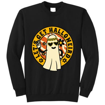 Let's Get Halloweird 60s Hippie Ghost Halloween Tall Sweatshirt