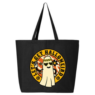 Let's Get Halloweird 60s Hippie Ghost Halloween 25L Jumbo Tote