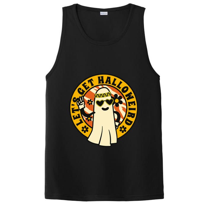 Let's Get Halloweird 60s Hippie Ghost Halloween PosiCharge Competitor Tank
