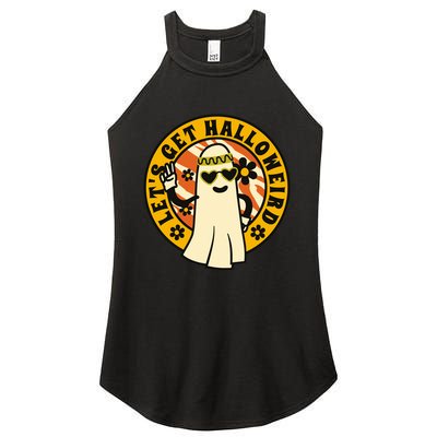 Let's Get Halloweird 60s Hippie Ghost Halloween Women's Perfect Tri Rocker Tank