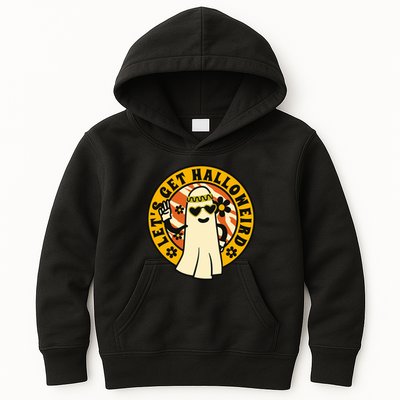 Let's Get Halloweird 60s Hippie Ghost Halloween Kids Hoodie