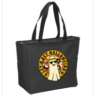Let's Get Halloweird 60s Hippie Ghost Halloween Zip Tote Bag