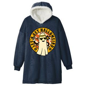 Let's Get Halloweird 60s Hippie Ghost Halloween Hooded Wearable Blanket