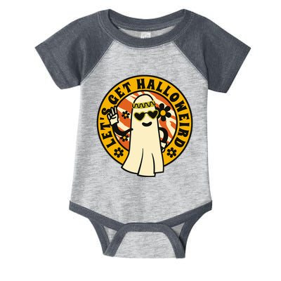 Let's Get Halloweird 60s Hippie Ghost Halloween Infant Baby Jersey Bodysuit