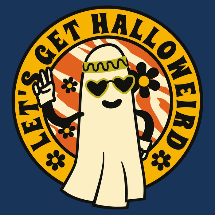 Let's Get Halloweird 60s Hippie Ghost Halloween Infant Baby Jersey Bodysuit