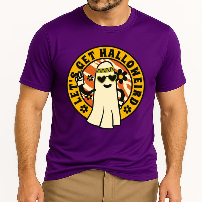 Let's Get Halloweird 60s Hippie Ghost Halloween Performance Shirt