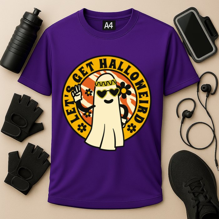 Let's Get Halloweird 60s Hippie Ghost Halloween Performance Shirt