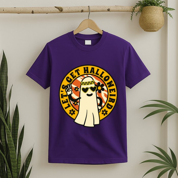 Let's Get Halloweird 60s Hippie Ghost Halloween T-Shirt