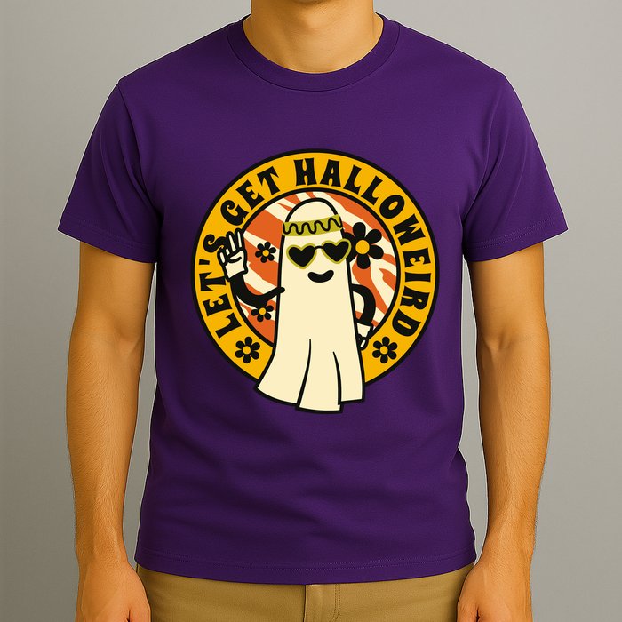 Let's Get Halloweird 60s Hippie Ghost Halloween T-Shirt