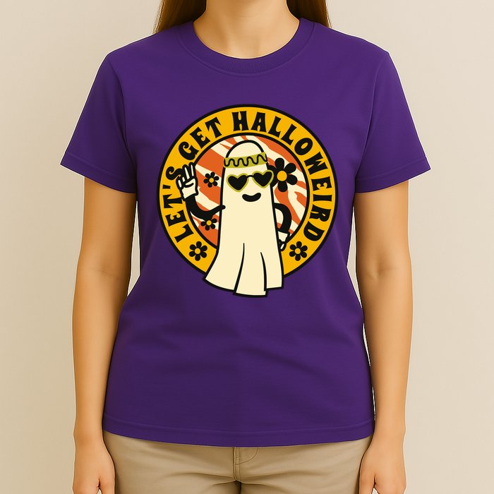 Let's Get Halloweird 60s Hippie Ghost Halloween T-Shirt