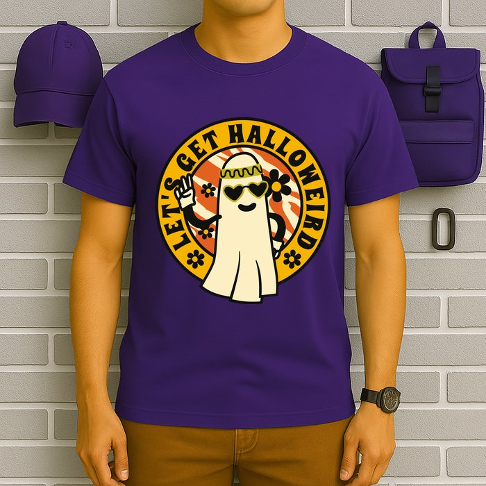 Let's Get Halloweird 60s Hippie Ghost Halloween T-Shirt