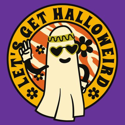 Let's Get Halloweird 60s Hippie Ghost Halloween T-Shirt
