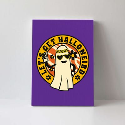 Let's Get Halloweird 60s Hippie Ghost Halloween Canvas