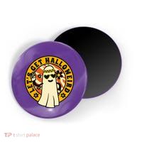 Let's Get Halloweird 60s Hippie Ghost Halloween Magnet