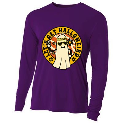 Let's Get Halloweird 60s Hippie Ghost Halloween Cooling Performance Long Sleeve Crew